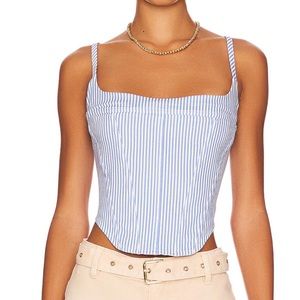 Miaou x Paloma Elsesser V Corset in Marseilles Stripe